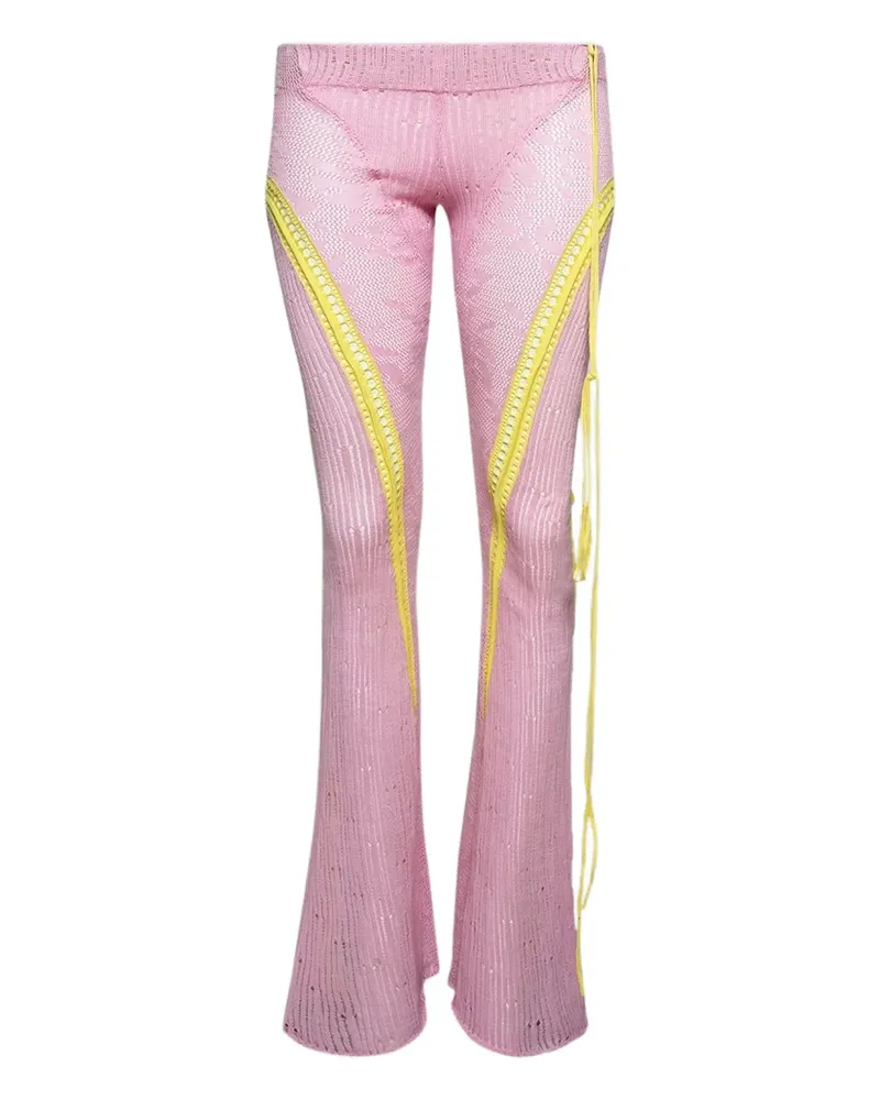 Roberta Einer floral appliqué trousers - Rosa Rosa