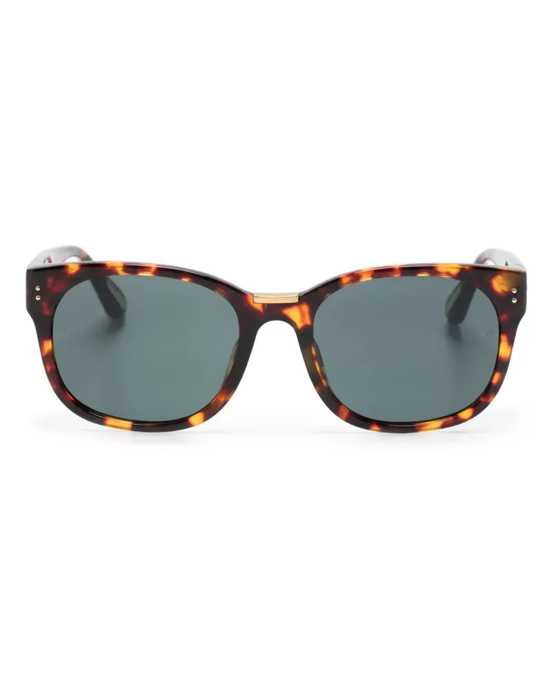 Linda Farrow Cedric Sonnenbrille mit eckigem Gestell - Braun Braun