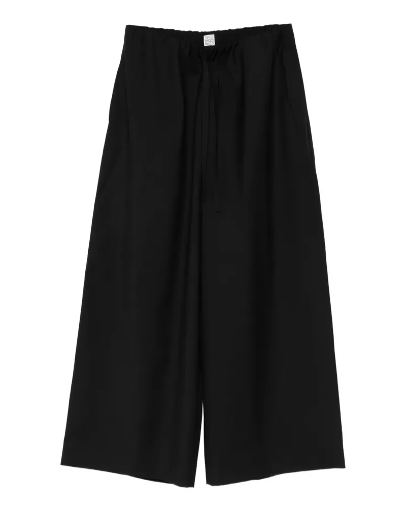 Totême Dinner drawstring wool trousers - Schwarz Schwarz