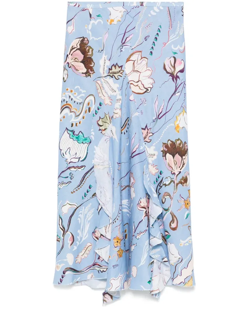 Dorothee Schumacher Floral Power Midirock - Blau Blau