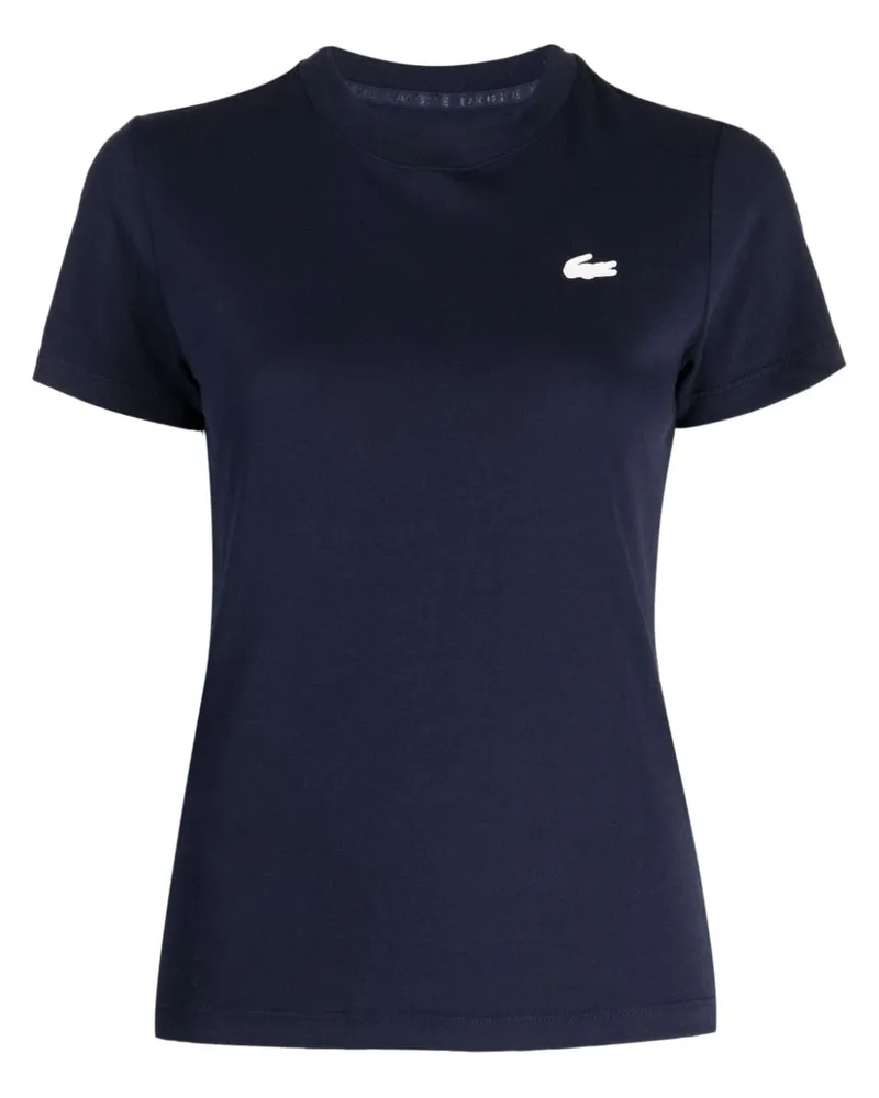 Lacoste T-Shirt mit Logo-Stickerei - Blau Blau