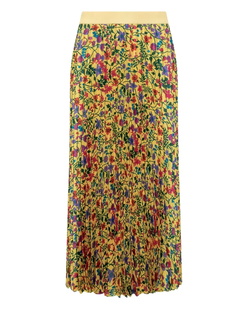Max Mara Rock mit Blumen-Print - Gelb Gelb