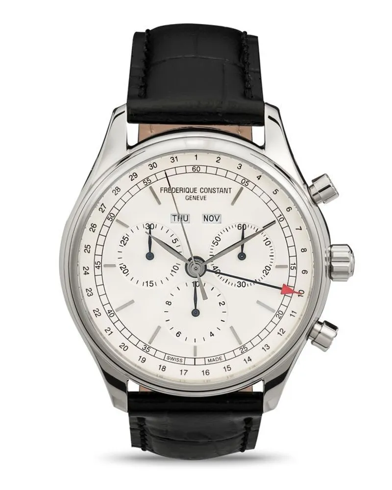 Frédérique Constant Classics Quartz Chronograph Triple Calendar 40mm - Weiß Weiß