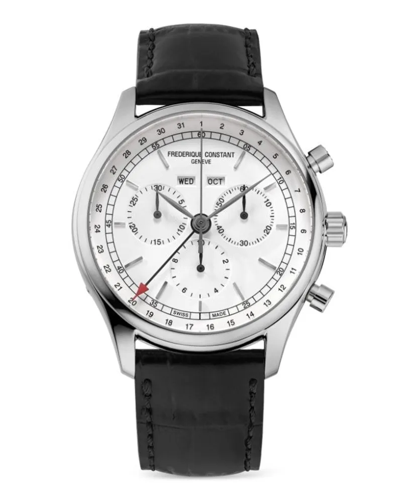 Frédérique Constant Classics Quartz Chronograph Triple Calendar 40mm - Weiß Weiß