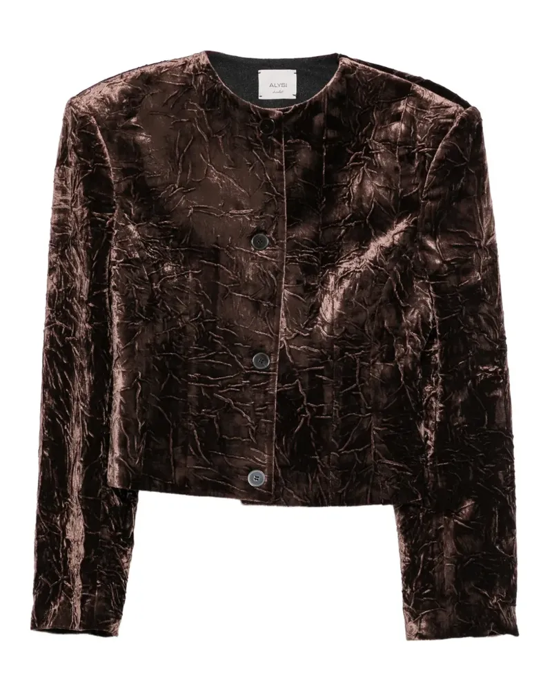 ALYSI Geknöpfte Jacke mit Finish - Braun Braun