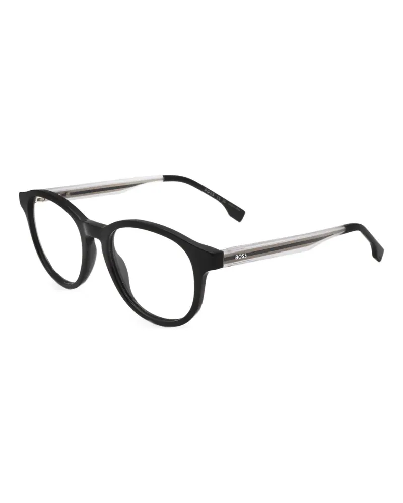 HUGO BOSS Brille im Panto-Design - Schwarz Schwarz