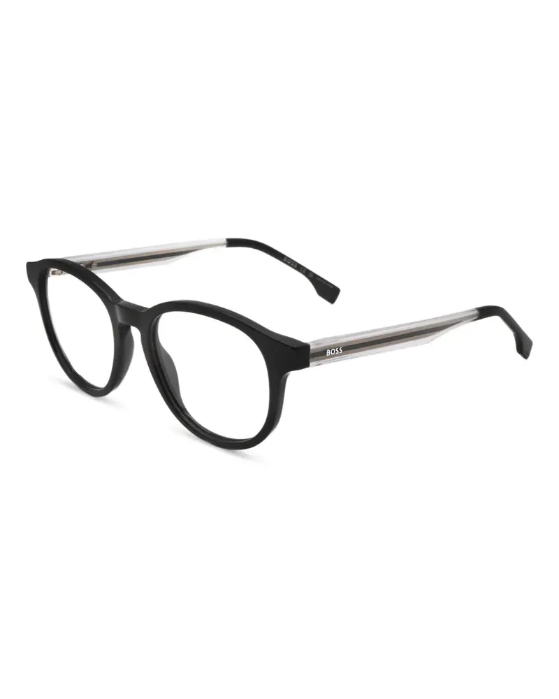 HUGO BOSS Brille im Panto-Design - Schwarz Schwarz