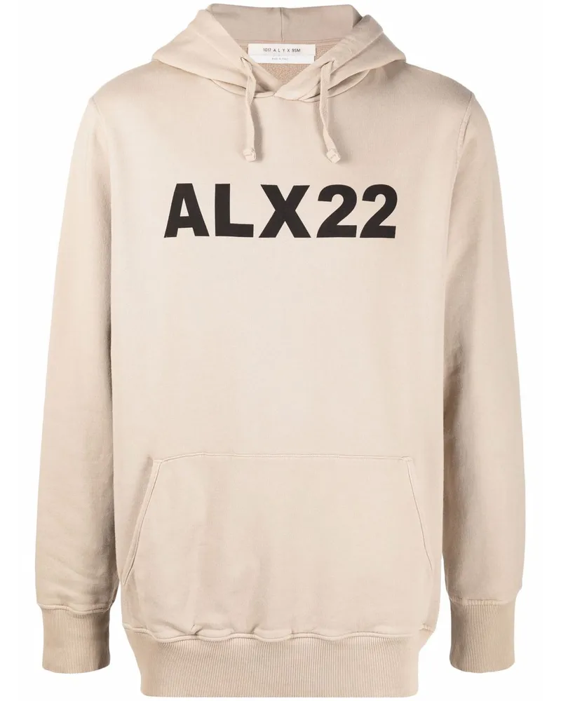 1017 ALYX 9SM Hoodie mit Logo-Print Nude