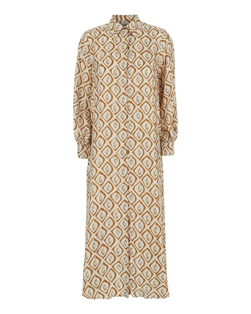 Max Mara printed silk dress - Nude Nude