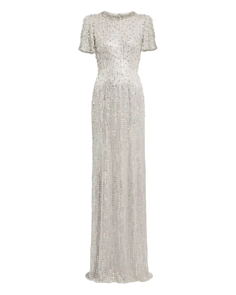 Jenny Packham Serenity Abendkleid mit Pailletten - Nude Nude