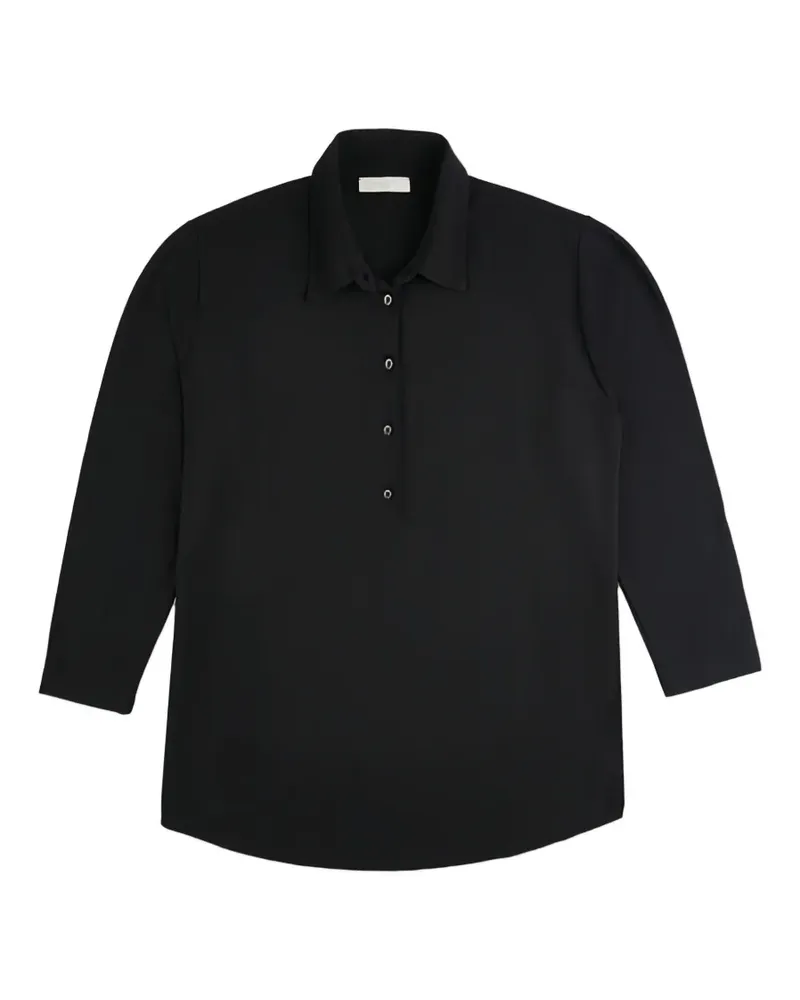 Slowear Poloshirt mit Knopfleiste - Schwarz Schwarz