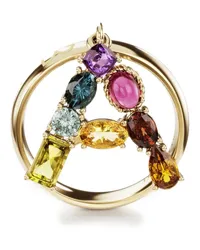 Dolce & Gabbana 18kt Rainbow Alphabet A Gelbgoldring Gold