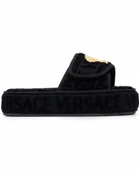 Versace Allover Slipper Schwarz