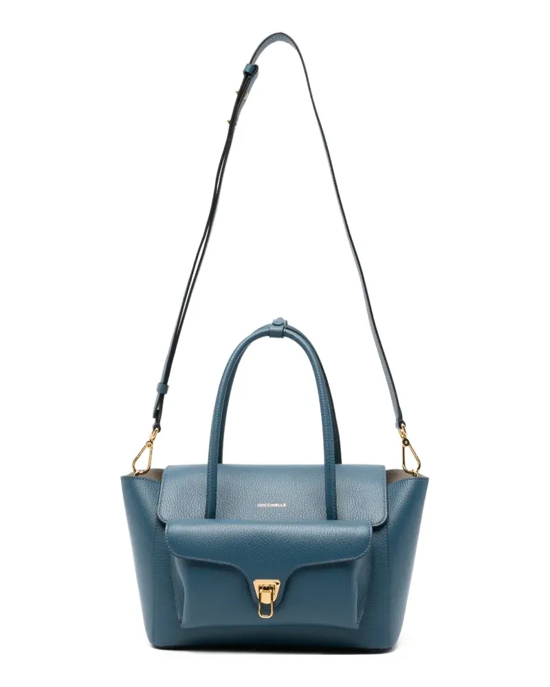 Coccinelle medium Double Beat top-handle leather tote bag - Blau Blau