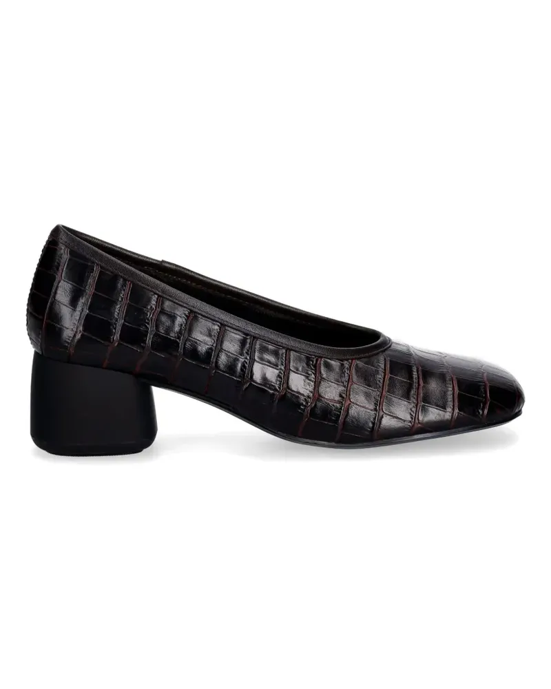 Vagabond Livia croc-effect block-heel pumps - Braun Braun