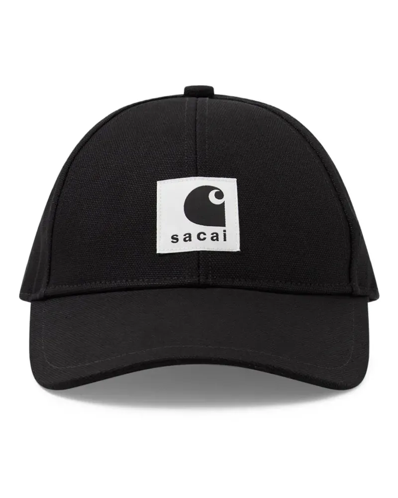 Carhartt WIP X Sacai logo patch cap - Schwarz Schwarz