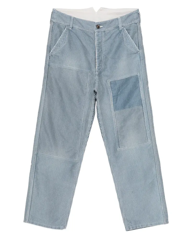 Visvim Gestreifte Pastoral Hose - Blau Blau