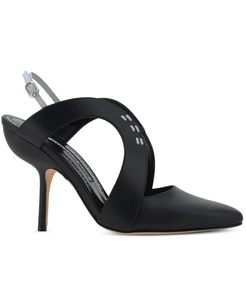 Manolo Blahnik Jijara Vulca Pumps 105mm - Schwarz Schwarz