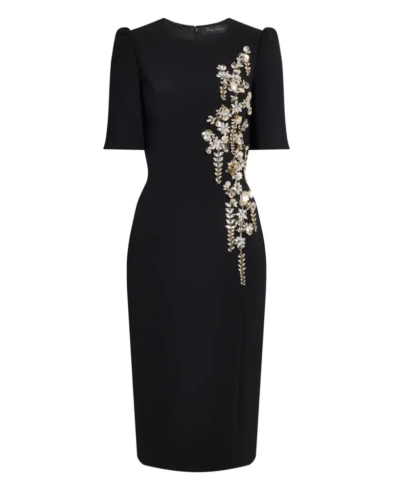 Jenny Packham Roma embellished midi dress - Schwarz Schwarz