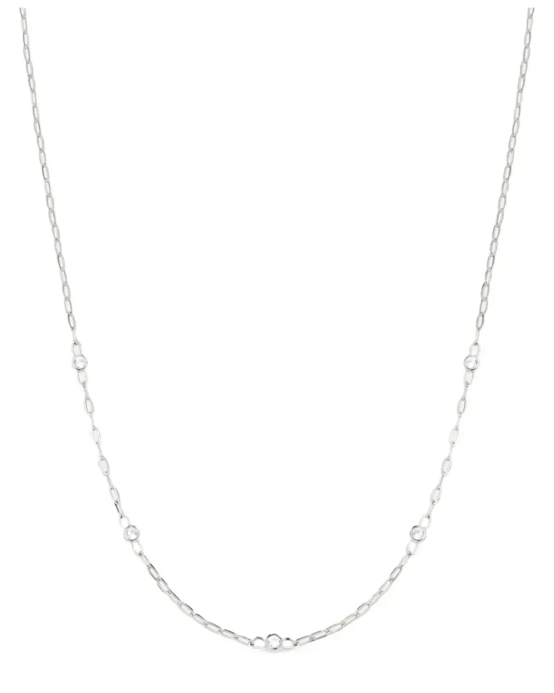 Dinny Hall white sapphire paperclip chain necklace - Silber Silber