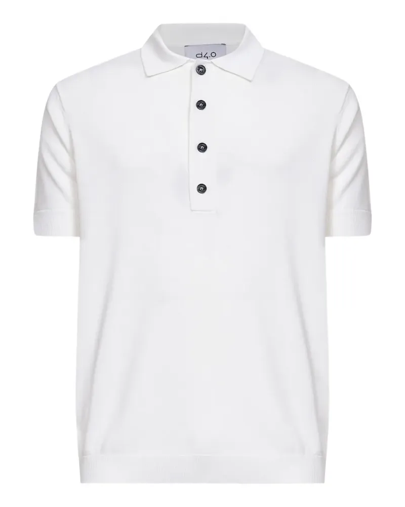 D4.0 Kurzärmeliges Poloshirt - Weiß Weiß