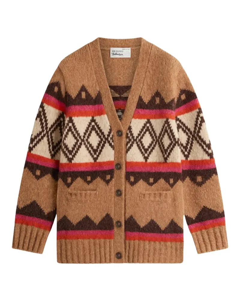 Ballantyne Raw Diamond Cardigan - Braun Braun