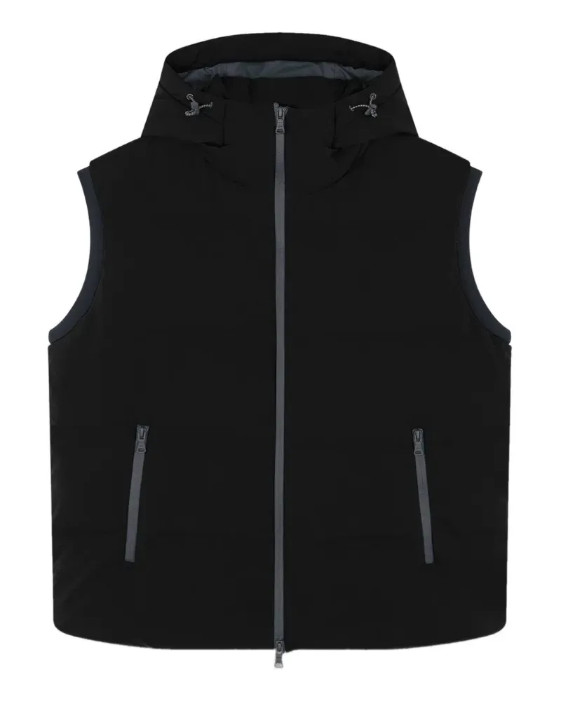 Paul & Shark Typhoon Platinum padded concealed hood vest - Schwarz Schwarz