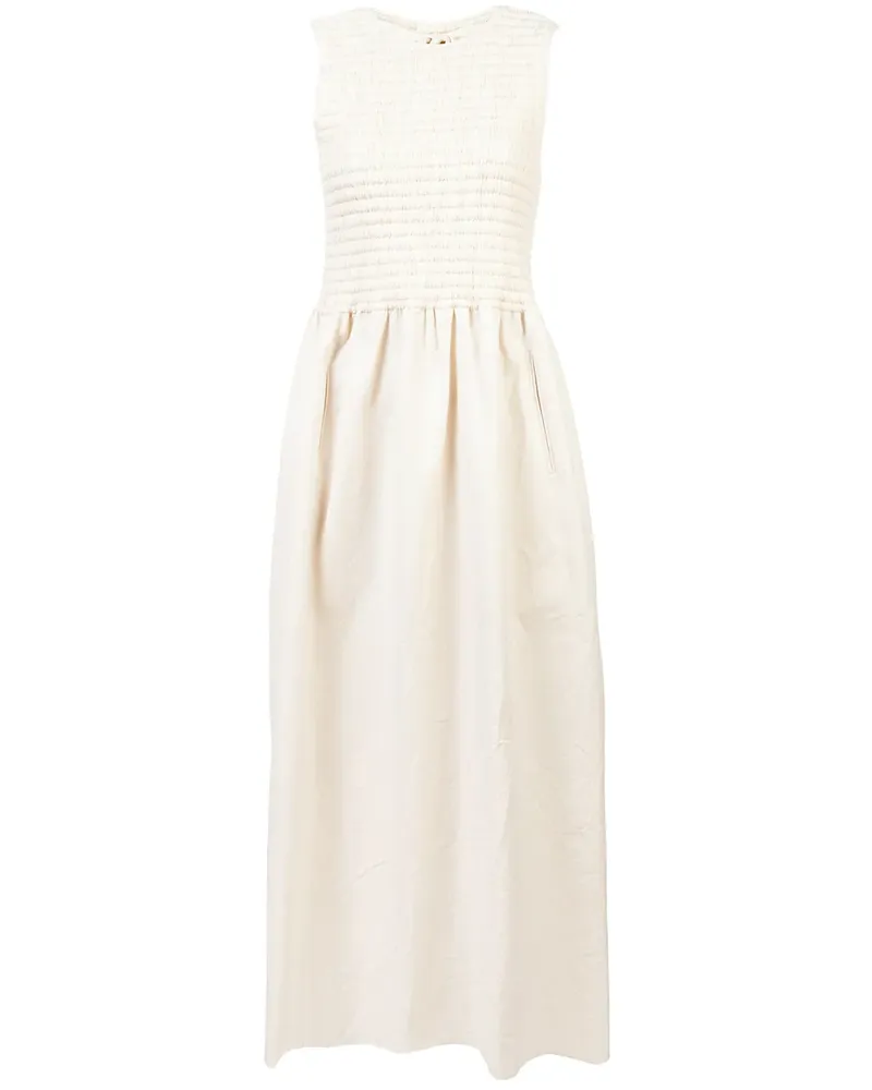 Uma Wang Langes Kleid mit geripptem Oberteil - Nude Nude