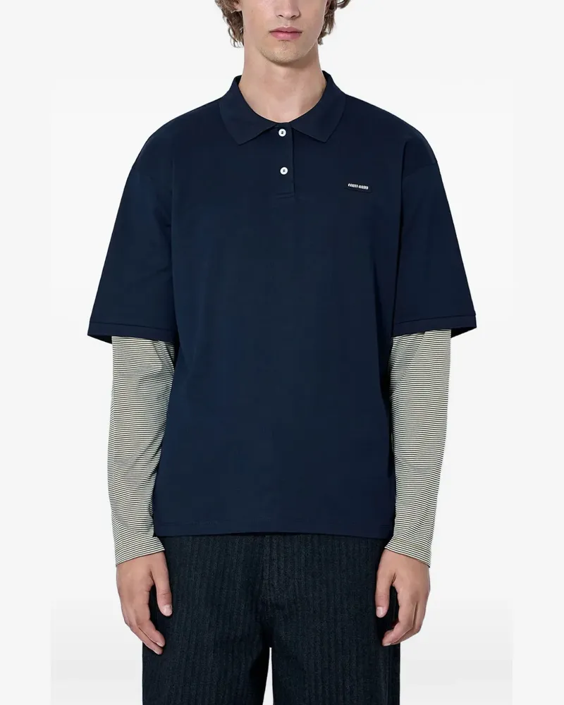 Miu Miu Poloshirt aus Jersey - Blau Blau