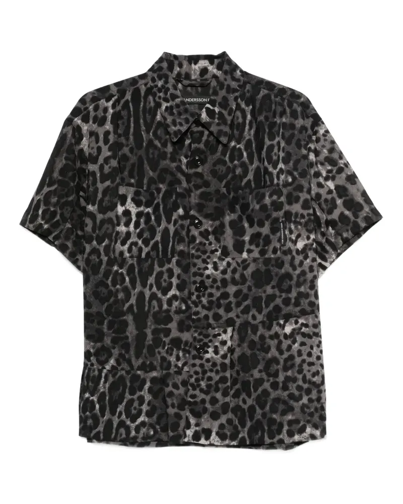 Andersson Bell Hemd mit Leoparden-Print - Schwarz Schwarz