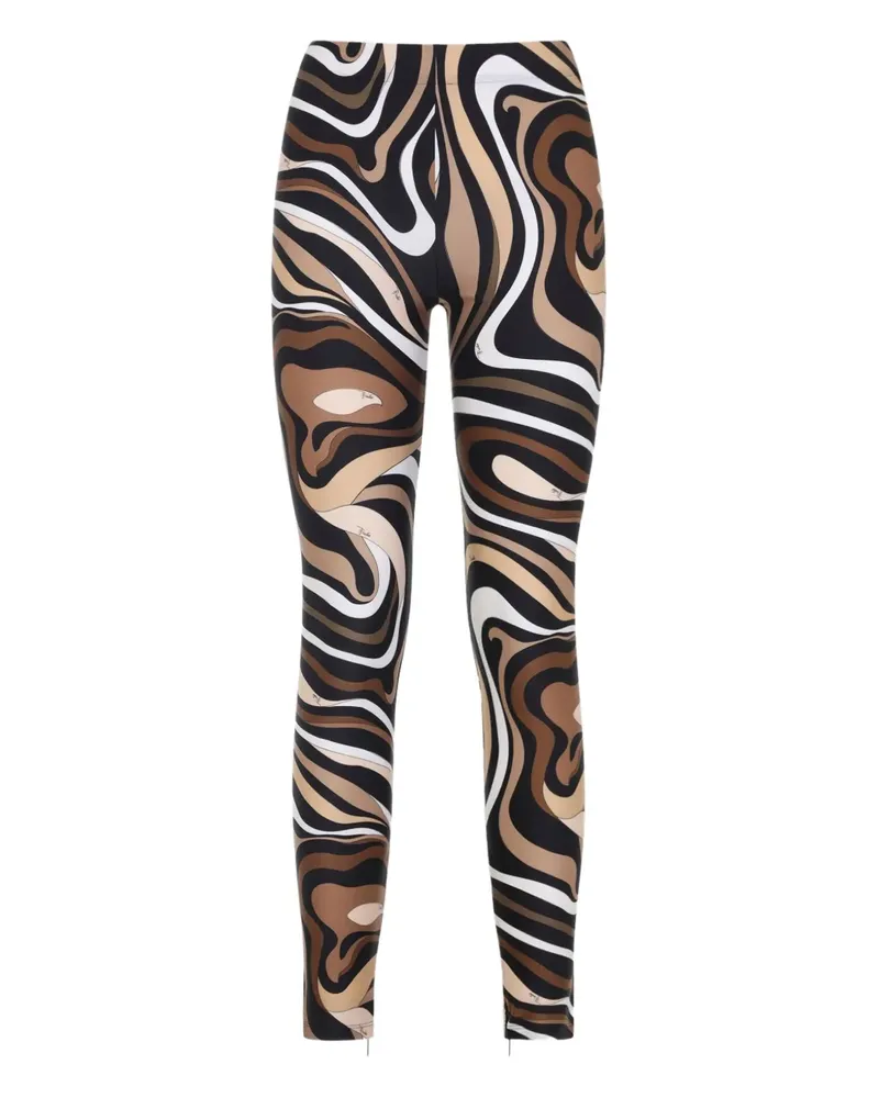 Emilio Pucci swirl-pattern trousers - Schwarz Schwarz