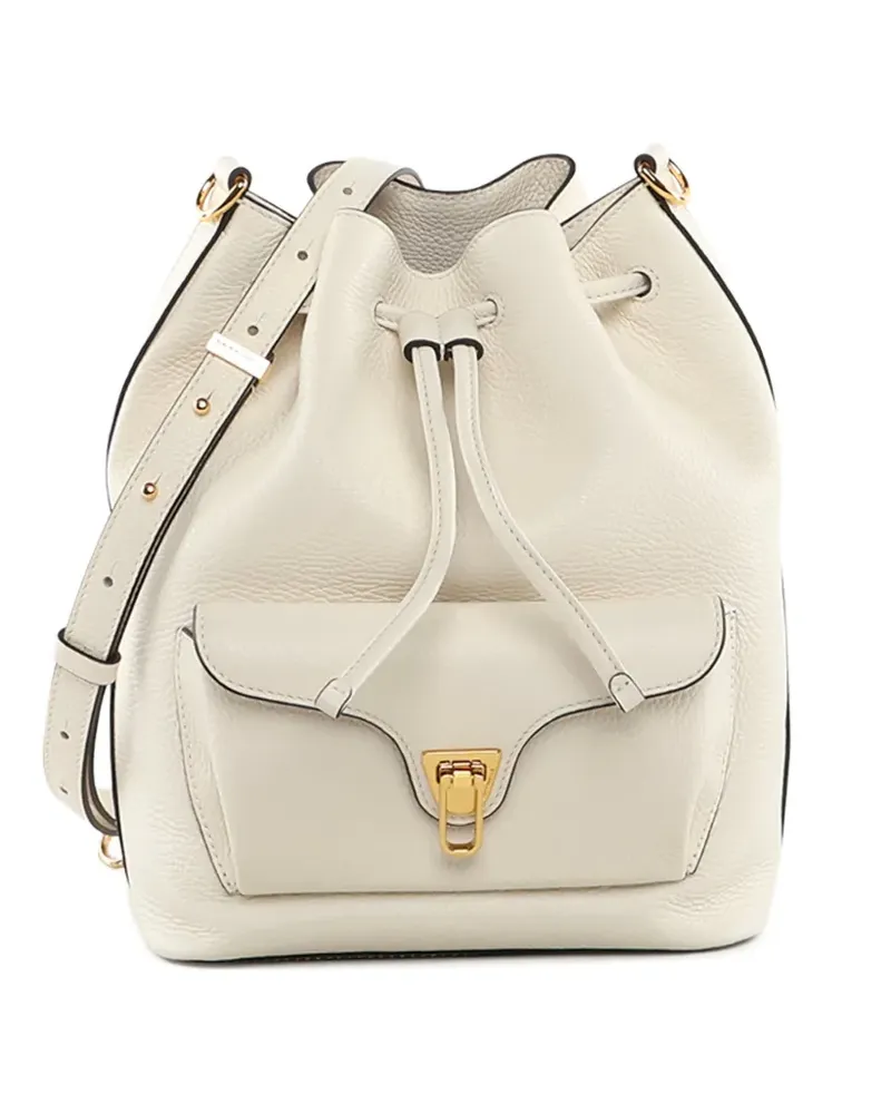 Coccinelle pocket drawstring bucket bag - Weiß Weiß
