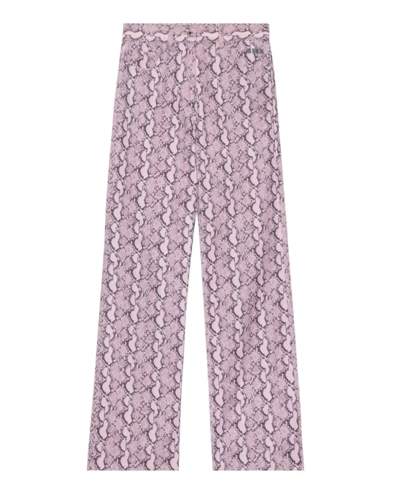MSGM Hose mit Animal-Print - Rosa Rosa