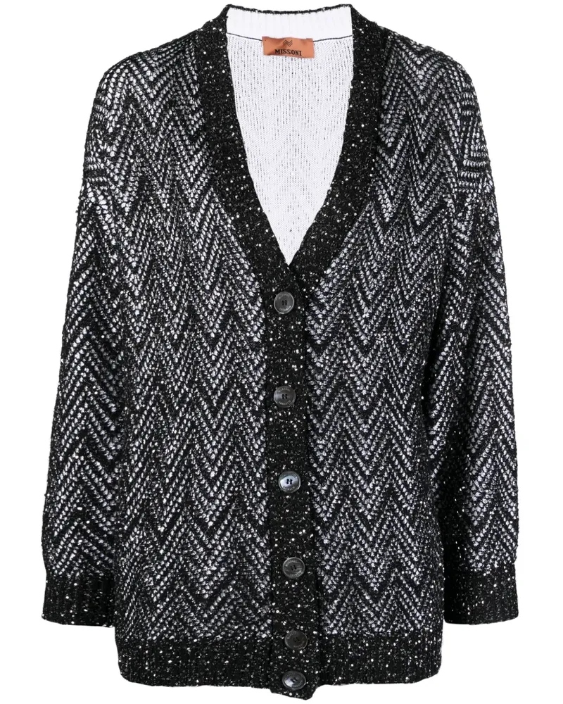 Missoni Cardigan mit Pailletten - Schwarz Schwarz
