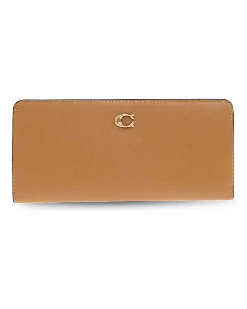 Coach Portemonnaie mit Logo-Schild - Braun Braun