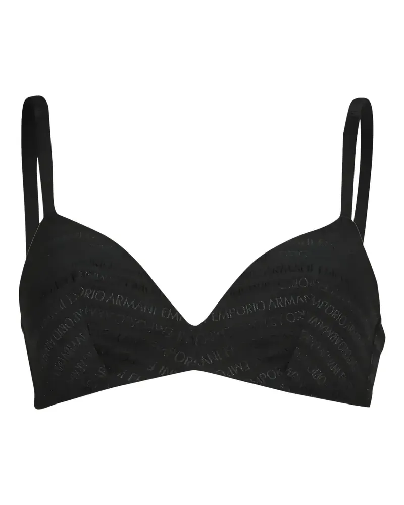 Giorgio Armani BH mit Logo-Muster - Schwarz Schwarz