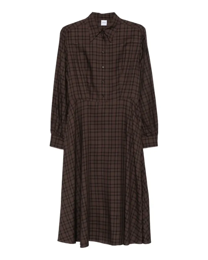 ASPESI Kariertes Kleid - Braun Braun