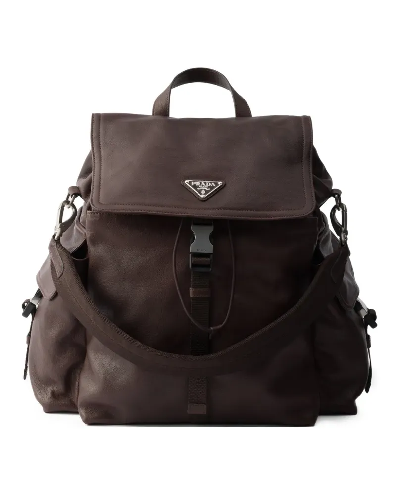 Prada Explore leather backpack - Braun Braun