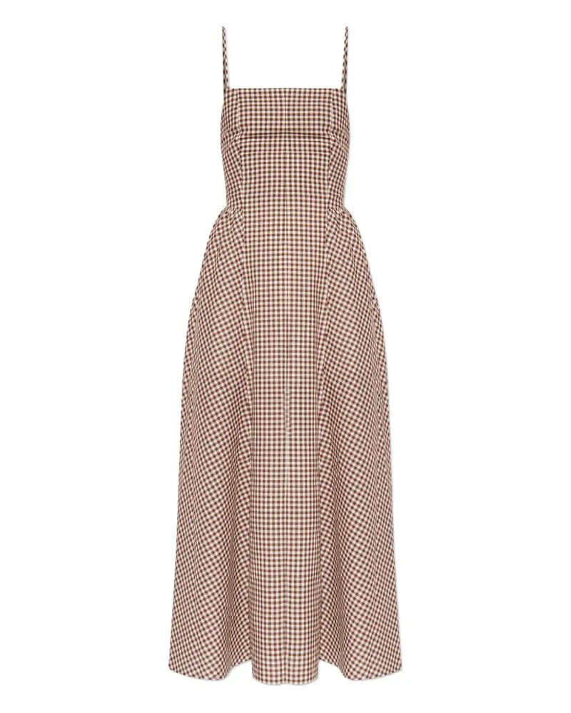 Posse Maxikleid mit Vichy-Karo - Nude Nude