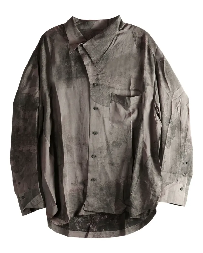 Ziggy Chen Hemd mit Tasche - Grau Grau