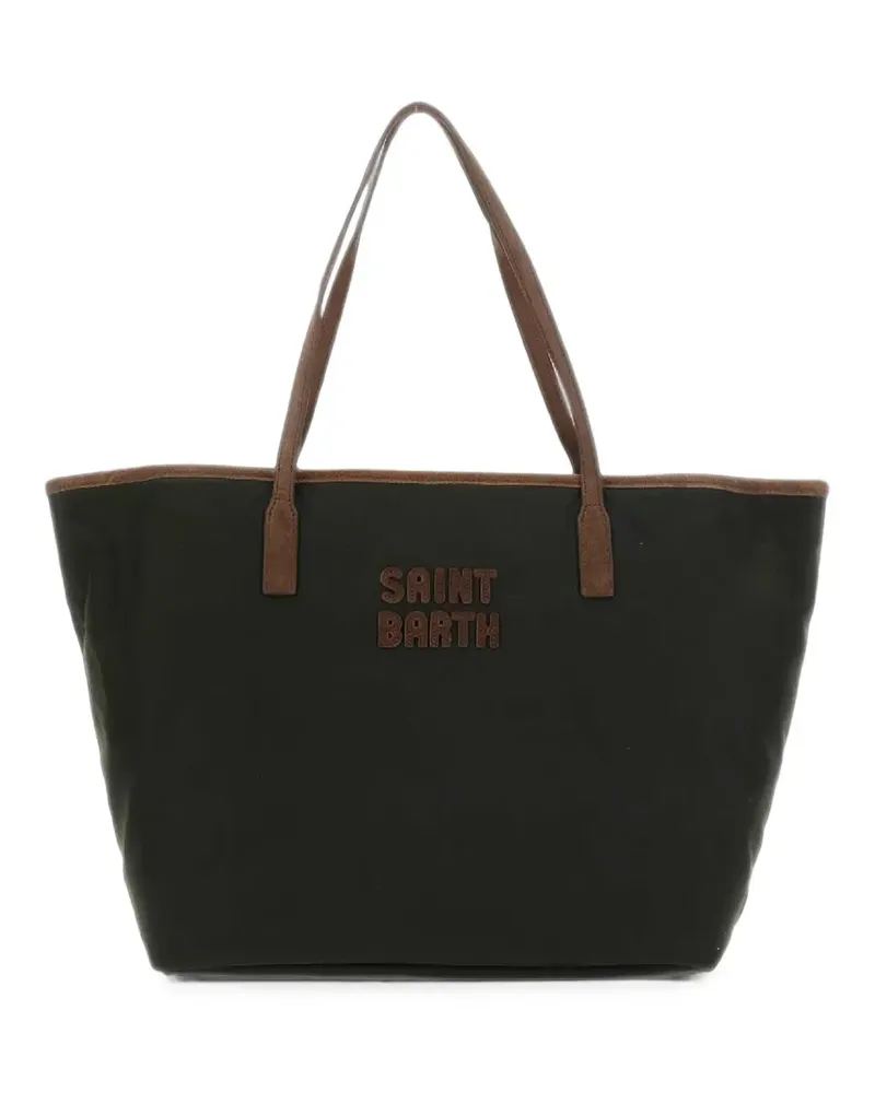 MC2 Saint Barth City Schultertasche mit Logo - Grün Grün