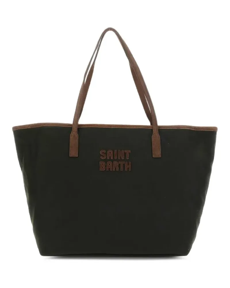 MC2 Saint Barth City Schultertasche mit Logo - Grün Grün
