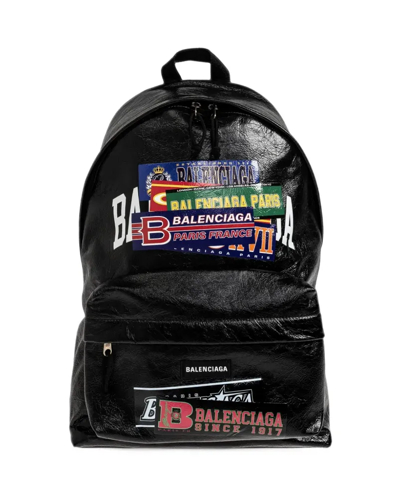 Balenciaga Explorer backpack in black/multicolor - Schwarz Schwarz