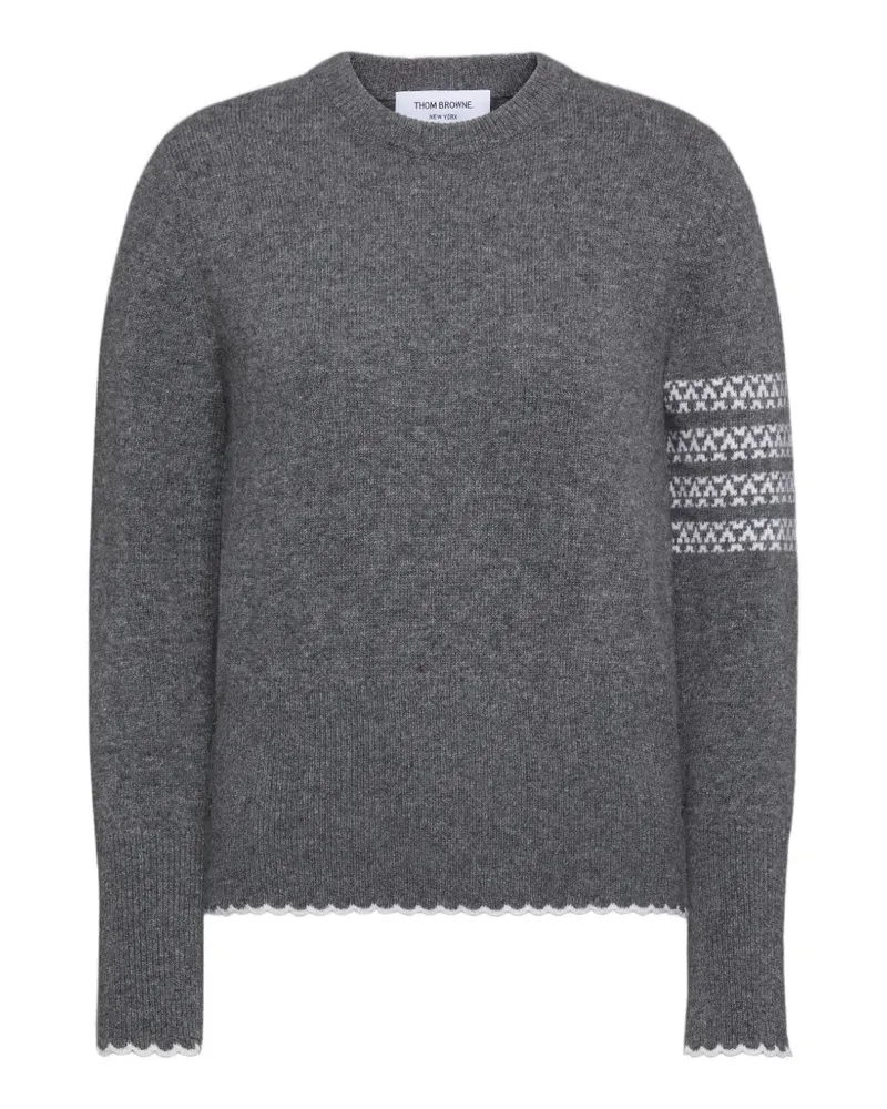 Thom Browne Pullover mit Knopfdetail - Grau Grau
