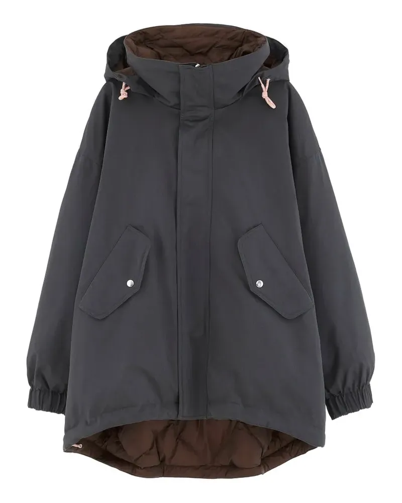 Bellerose Hedi hooded reversible coat - Schwarz Schwarz
