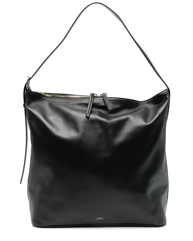 A.P.C. Schultertasche aus Leder - Schwarz Schwarz