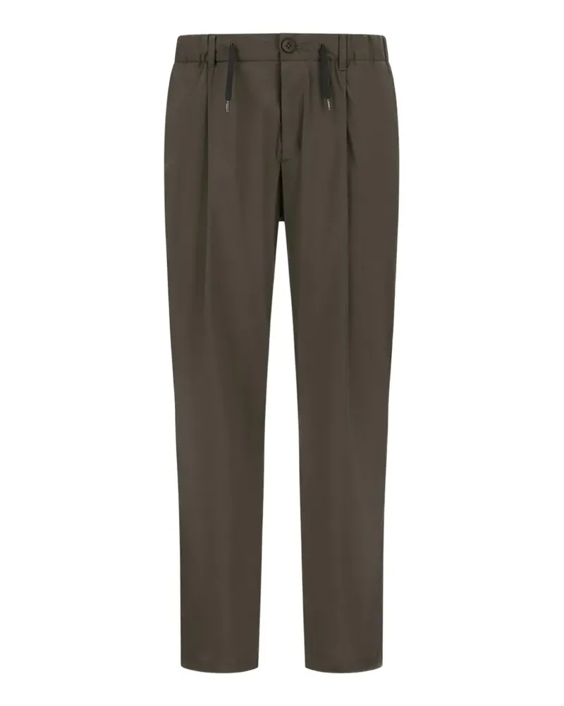 Herno Stretchbund-Hose mit Kordelzug - Grün Grün