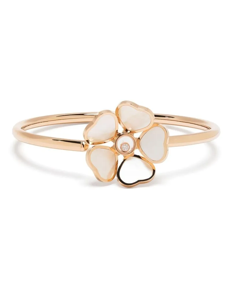 Chopard 18kt Happy Hearts Rotgoldarmreif mit Perlen Gold