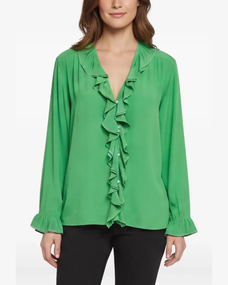 Victoria Beckham Bluse mit Rüschen - Grün Grün