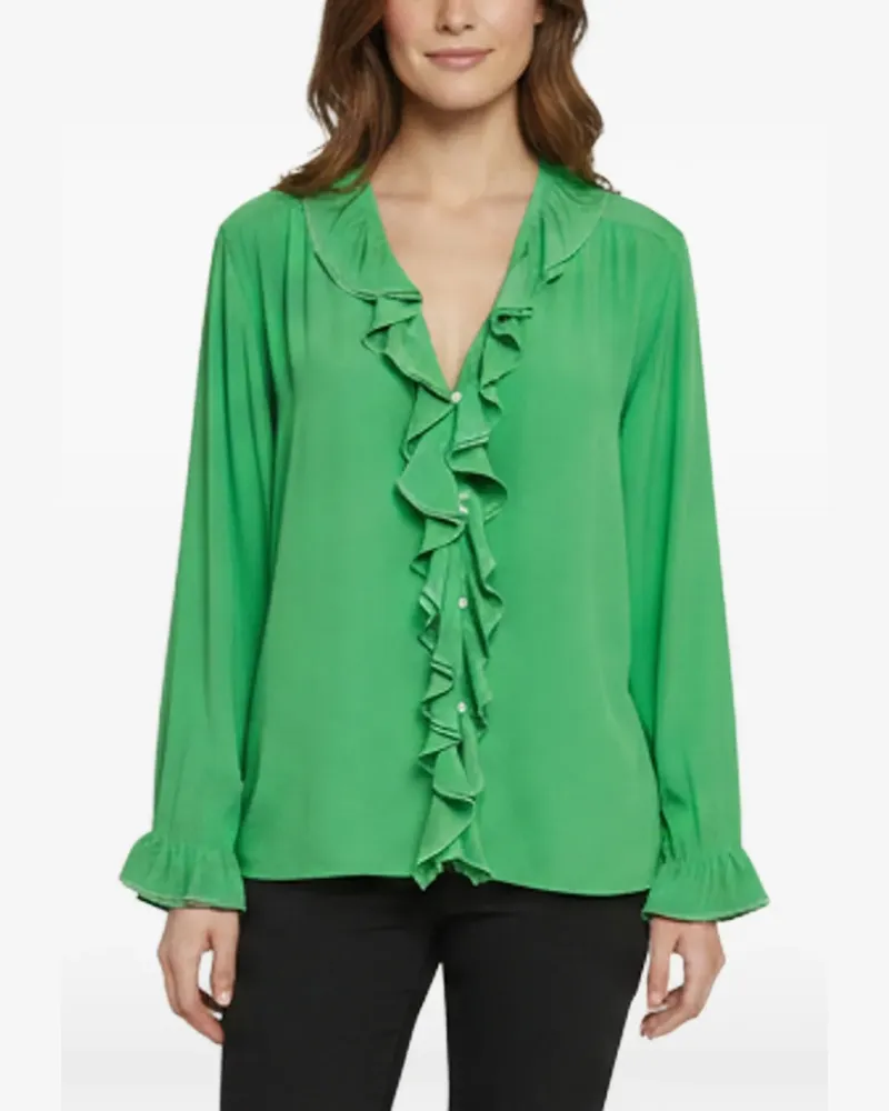 Victoria Beckham Bluse mit Rüschen - Grün Grün